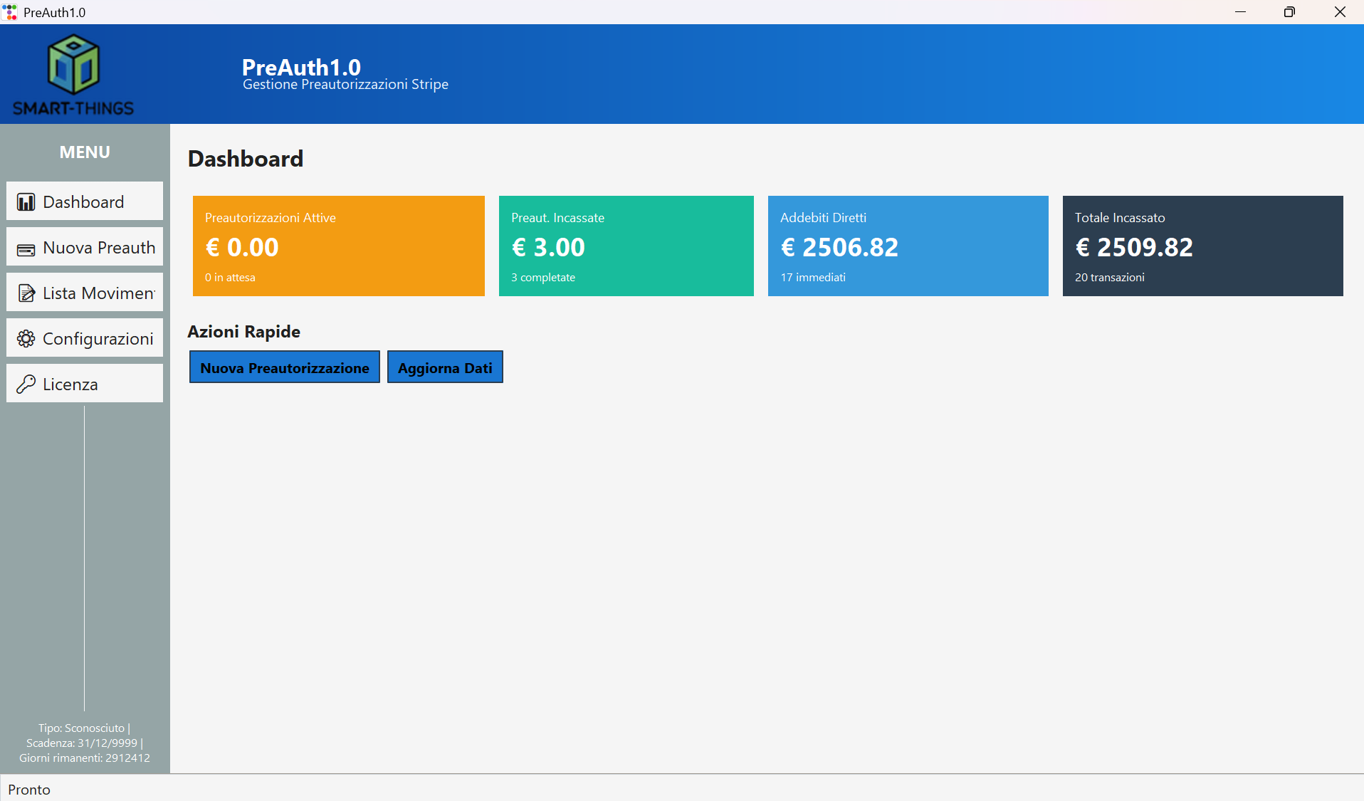 Screenshot di PreAuthApp su PC Windows